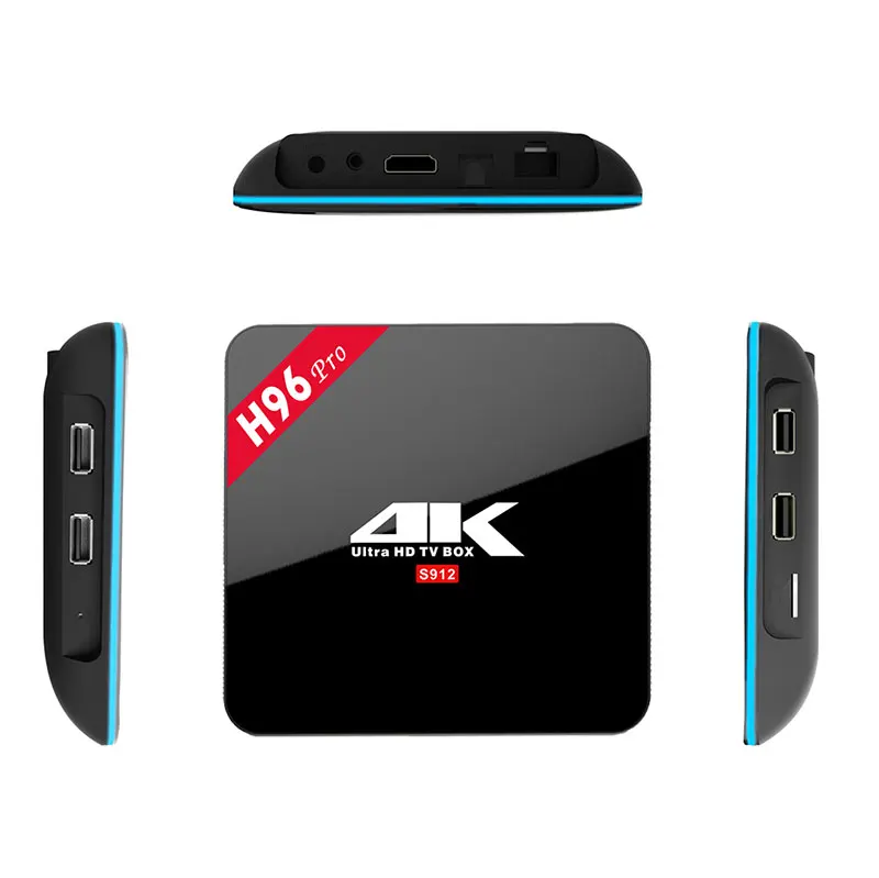 H96 PRO Smart ТВ Box Amlogic S912 Octa Mali T820MP3 GPU 3g/16G Android 7 1 2 4G/5 8 ГГц Wi Fi Bluetooth Декодер каналов