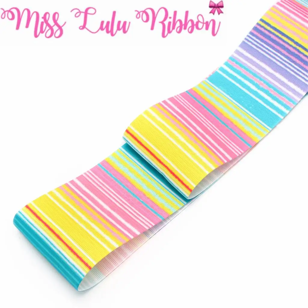 16 мм 75 мексиканские цветные полосы градиентный цвет с принтом Grosgrain/эластичная