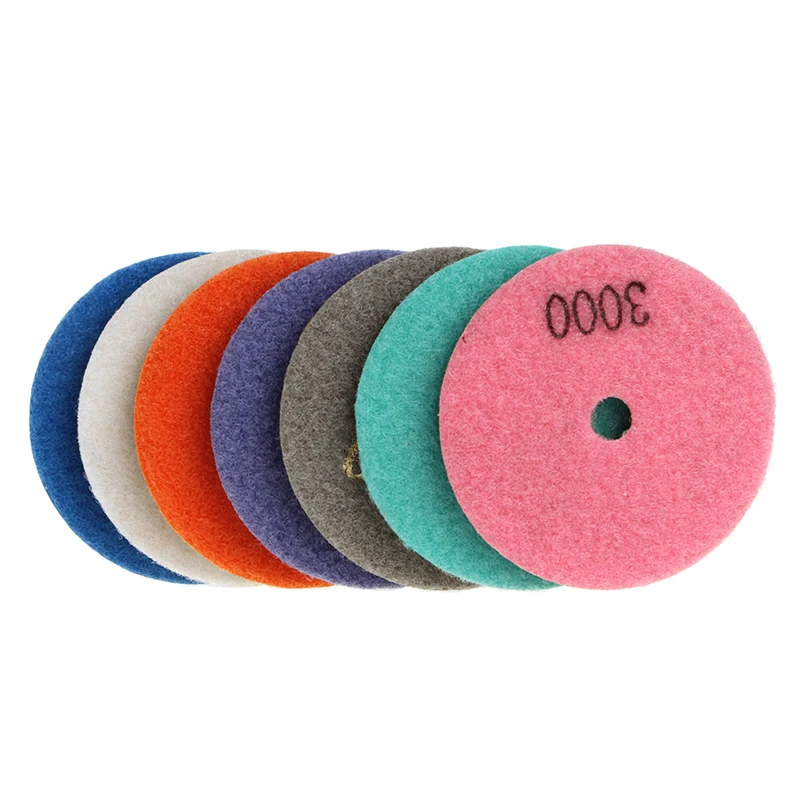 

8Pcs 3"/4" Diamond Polishing Pads Granite Marble Concrete Stone Grinding Discs