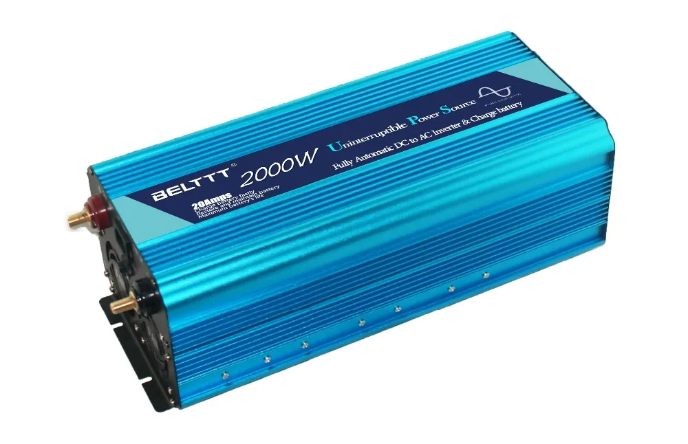 Бесплатная доставка 12vdc к 220vac 2000 Вт Инвертор с зарядным устройством собран в 20a