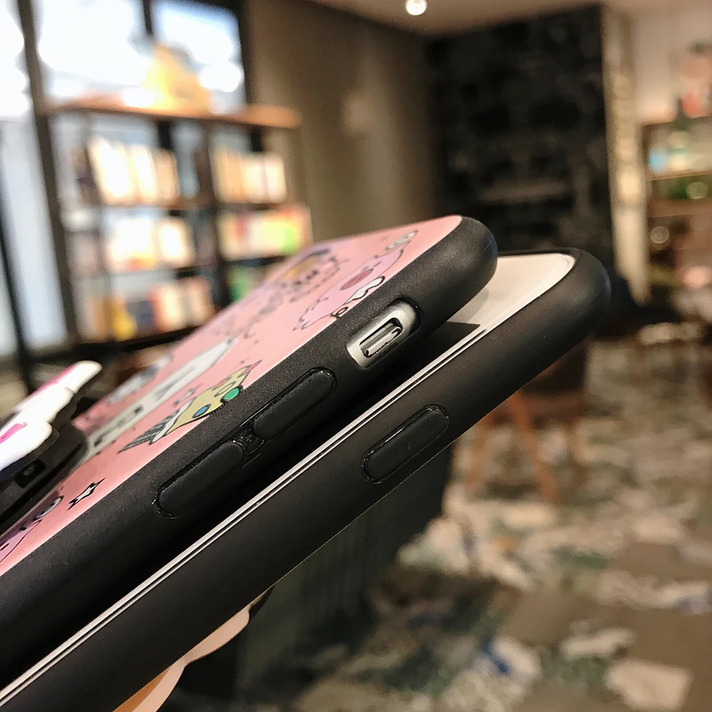 Для iphone X XR XS MAX супер милый Ститч мини чехол для телефона с мультипликационным принтом s с ремешком+ подставка силиконовый индивидуальный Чехол-капля для iphone 6