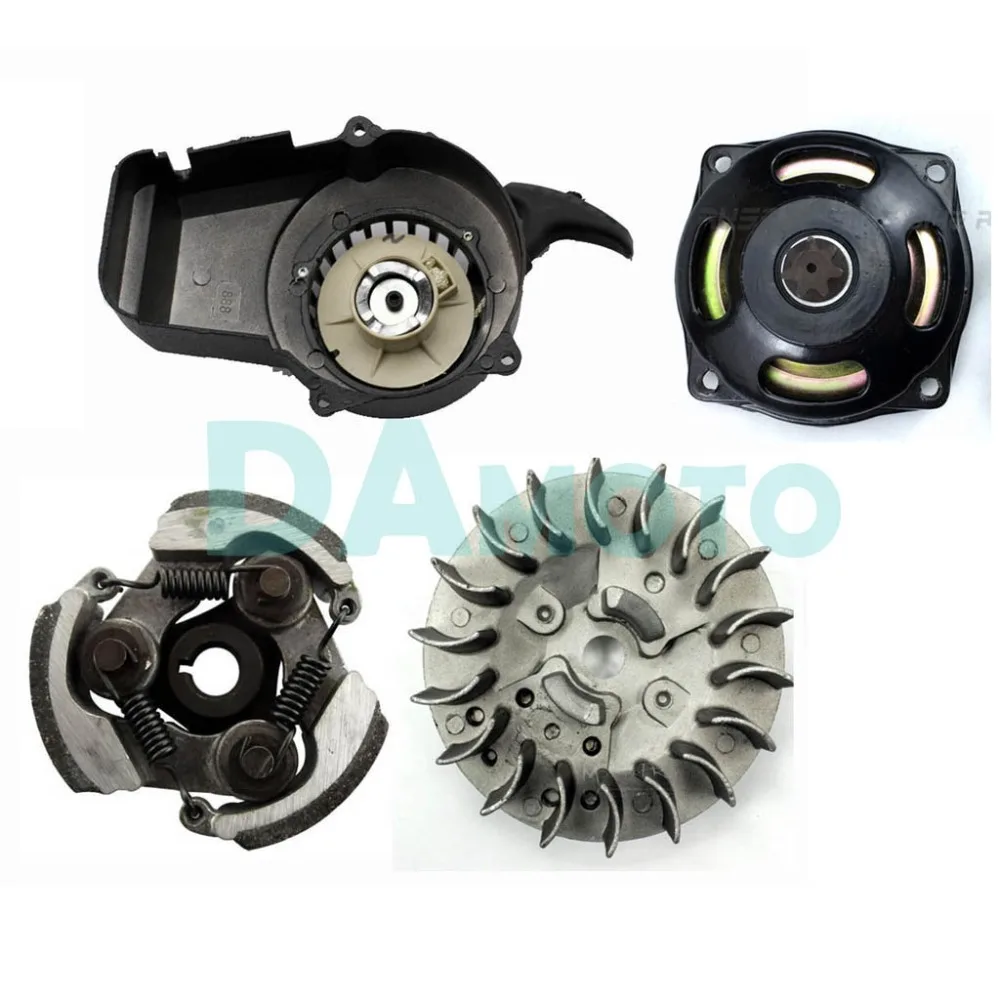 Новый Потяните старт & маховик сцепление 7 т коробка передач 49cc грязи мини