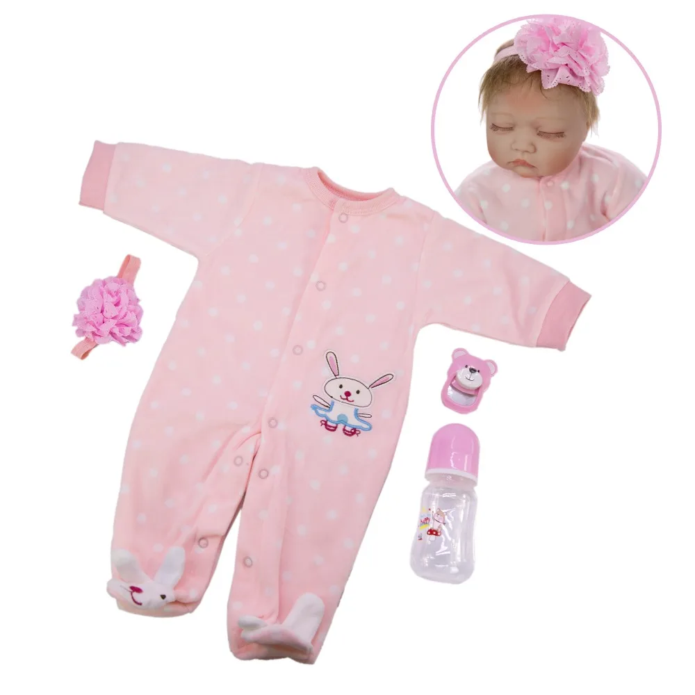 Кукла Bebe reborn 2" Спящая силиконовая кукла reborn Младенцы настоящий Новорожденный ребенок выглядит boneca reborn realista Детские Подарочные игрушки