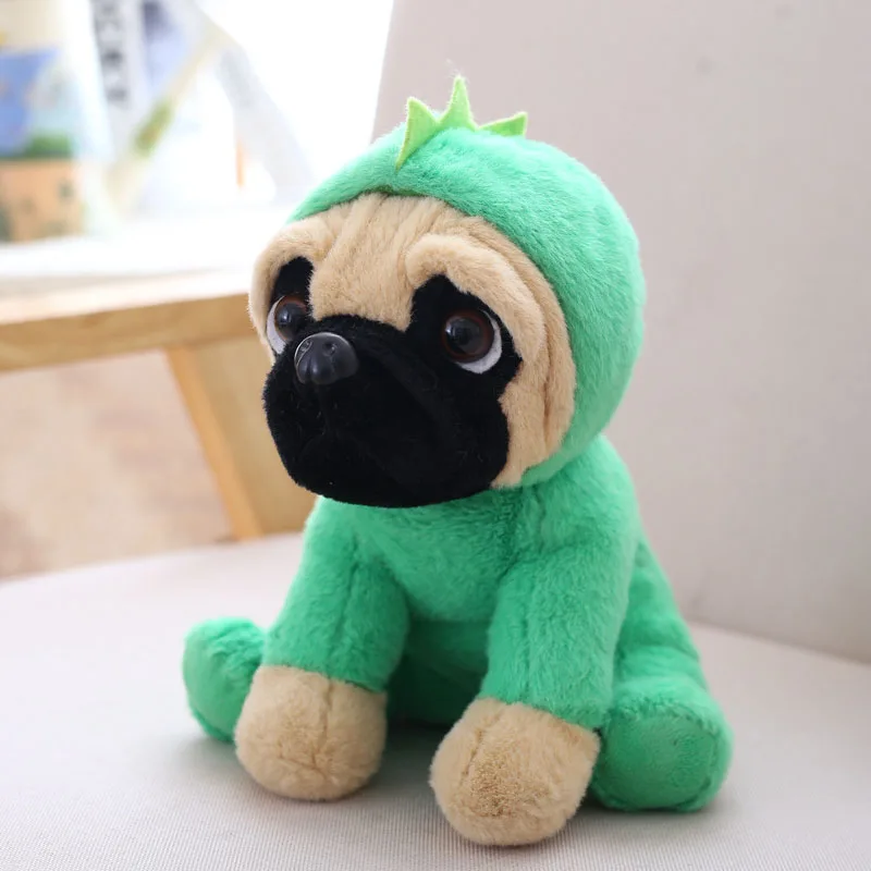 dinosaur Мопс плюшевая игрушка милый в виде животного мягкая набивная кукла собака Косплей динозавр слон детские игрушки День рождения Рождественский подарок для детей - Цвет: dinosaur