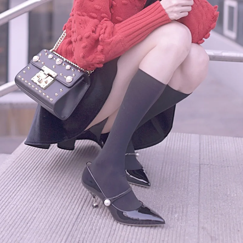 3 пары Вельветовые женские колготки сексуальные гольфы до колена эластичные