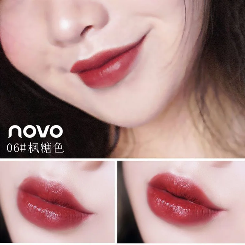 NOVO brand Wake up sleepy girl помада Подарочная коробка, 6 комплектов помады, бальзам для губ, длительное увлажнение и увлажнение