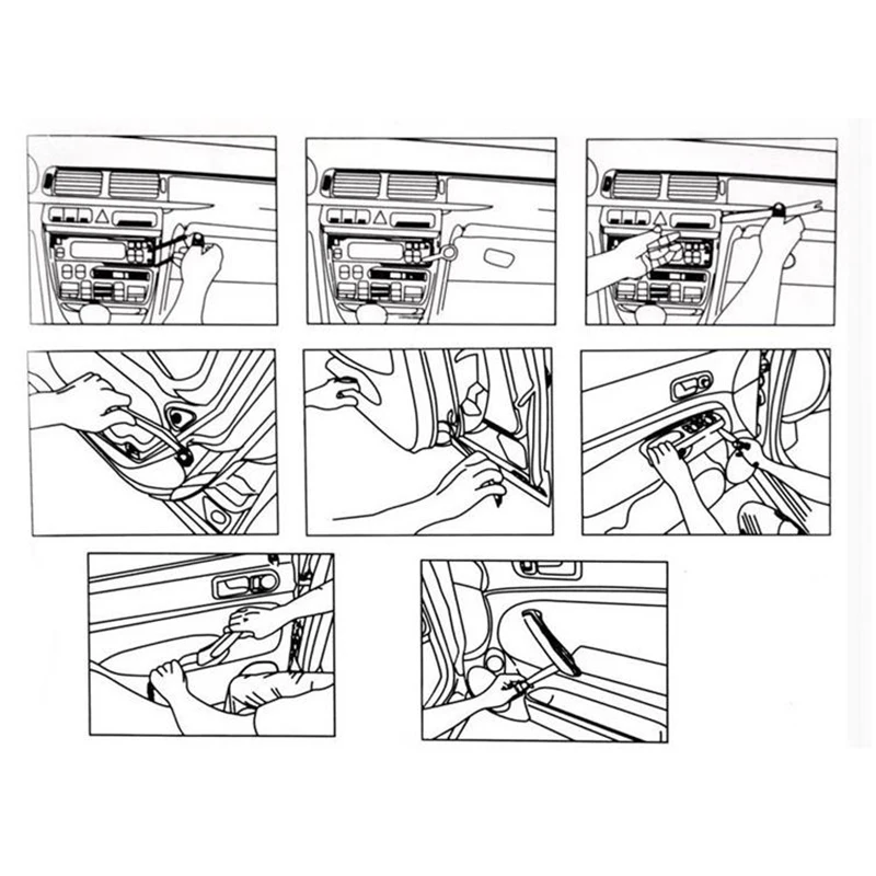 12pcs/set Car Radio Door Clip Panel Trim Dash Audio Removal Open Installer Pry Tool Auto Vehicle Hand Tools Interior | Автомобили и