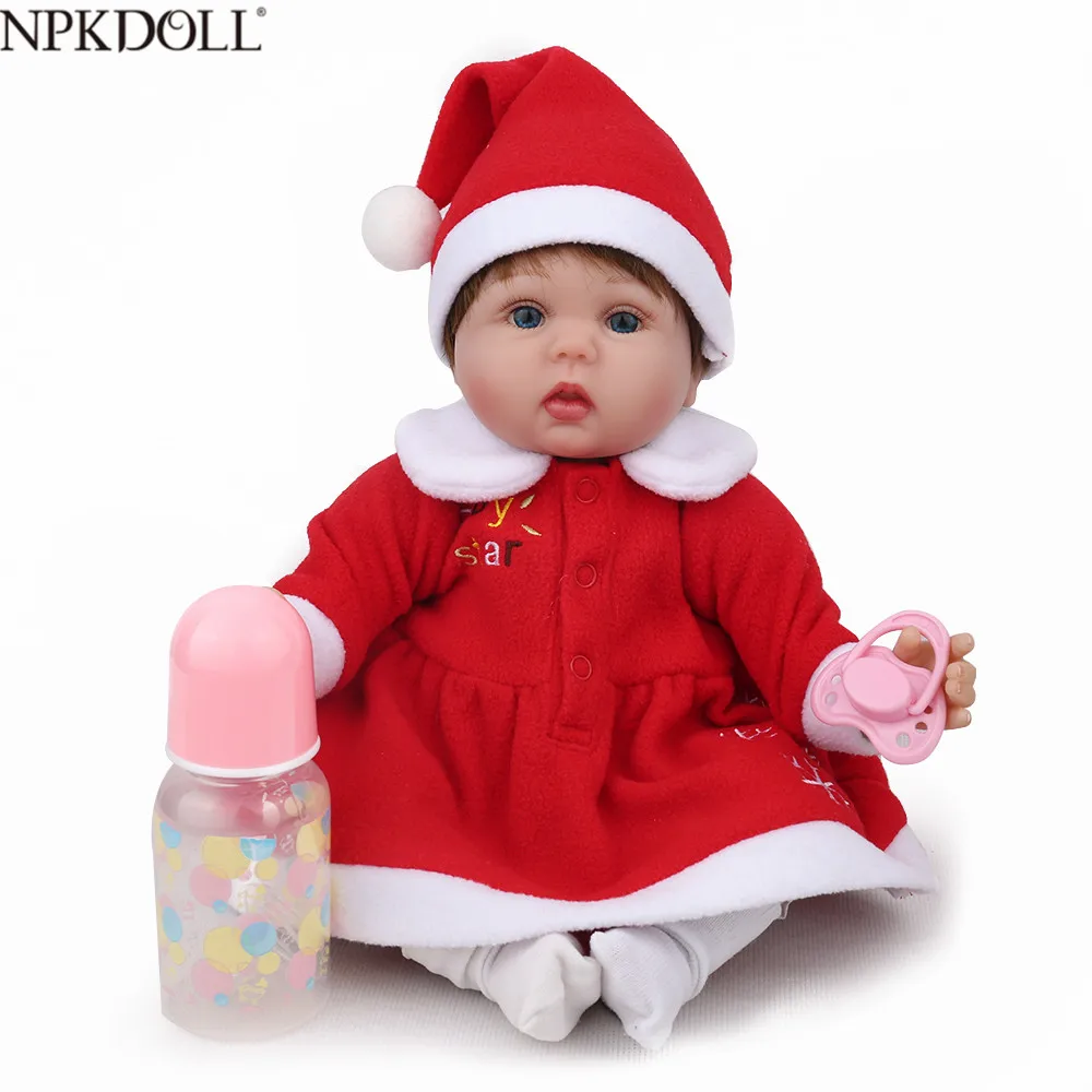 NPKDOLL Reborn Baby Doll мягкая силиконовая кукла 18 дюймов розовые плюшевые игрушки для