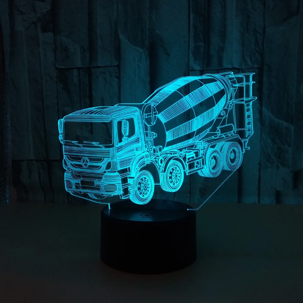 Новый миксер 3d источник питания светодиодный Ночной светильник цветной