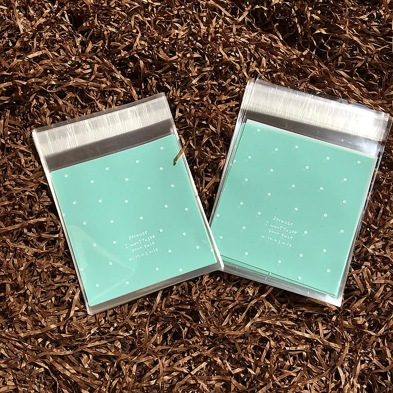 100 шт в горошек синий пластиковый печенья конфеты прозрачные выпечки