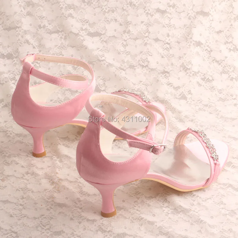 

Handmade Pink Shoes in Womens Heels Summer Sandals Mid Heel