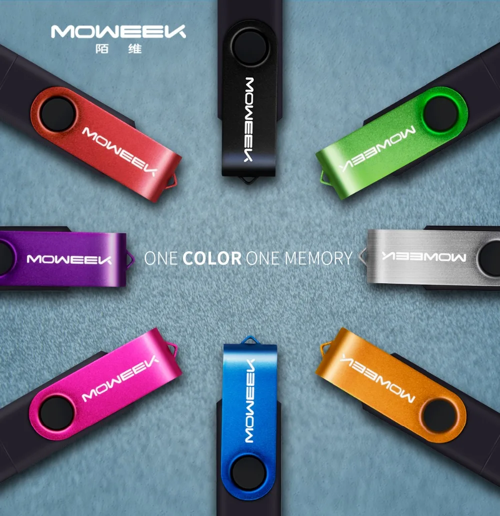 Moweek USB флэш-накопитель cle usb флеш-накопитель 128 г otg флеш-накопитель USB 2,0 смартфон флеш-накопитель 4/8/16/32/64 ГБ запоминающие устройства подарок