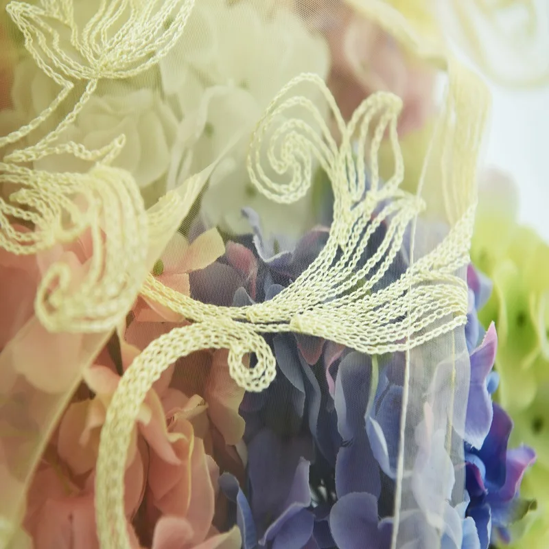 Высококачественные вышитые мягкие с щетиной тюль на окно в спальне вуаль шторы