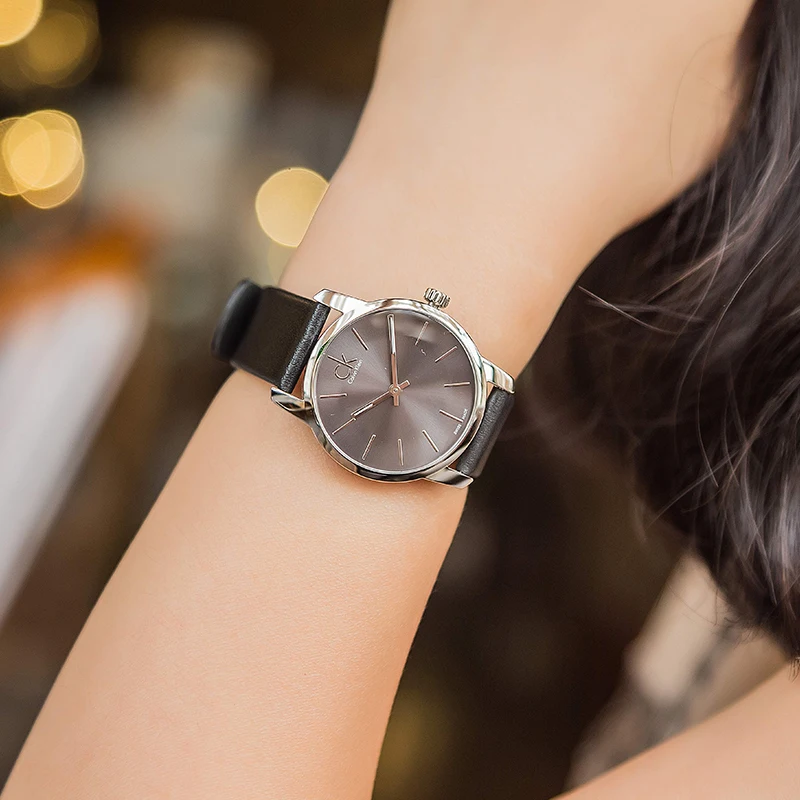 Женские светящиеся кварцевые часы CalvinKlein серии watchesCITY K2G23107|Женские наручные часы|