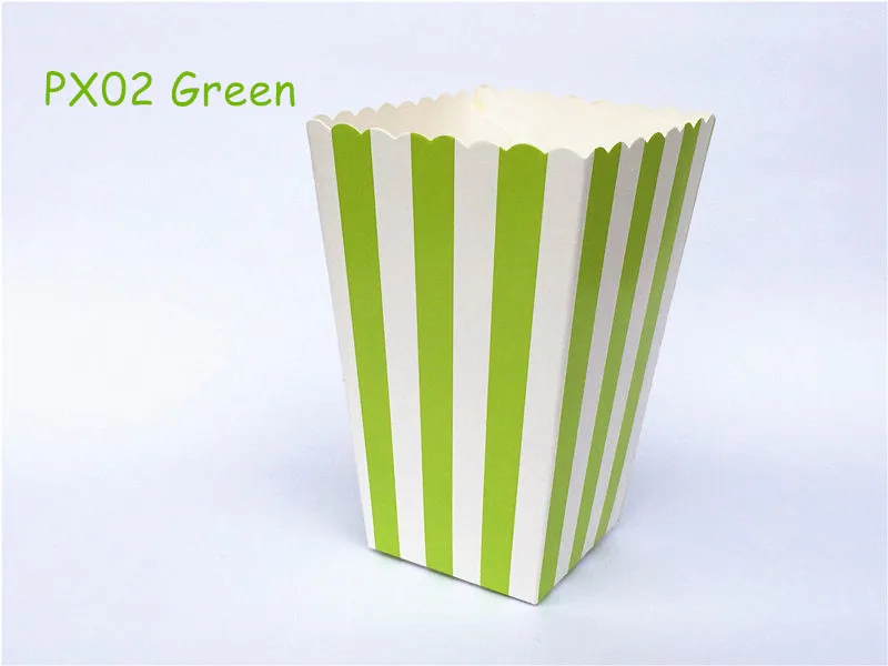 12 шт./упак. Красные Полосатые Бумажные Коробки для попкорна Pop Corn Favor Bags конфет еды