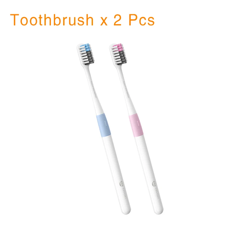 2 Pcs XIAOMI YOUPIN MIJIA DOCTOR B, зубная щетка для глубокой очистки, басовый метод, щетка для чистки зубов, 4 шт. цвета/набор, дорожная коробка, гигиена полости рта - Цвет: 2 Pcs