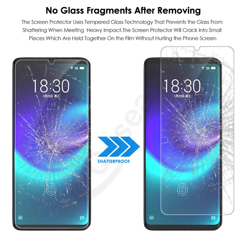 2 шт. телефон экран протектор для Meizu Zero закаленное стекло 2.5D Arc 9 H ультра тонкий