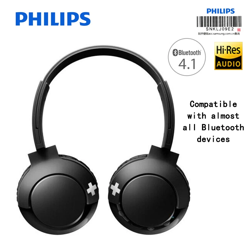 Philips SHB3075 беспроводные наушники Bluetooth соединение регулятор громкости гарнитуры с микрофоном литий-полимерный для мобильного телефона