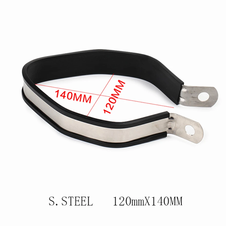 

Carbon Fiber Holder Clamp Fixed Ring Support Bracket 1pc for Motorcycle Exhaust Pipe Muffler Escape