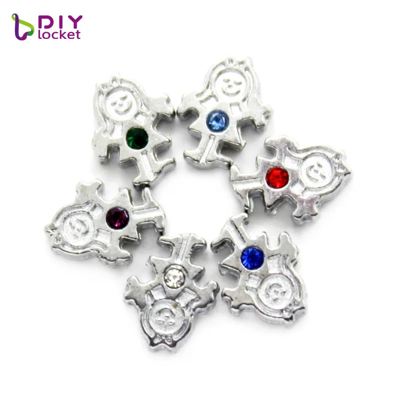 Diylocket 8 мм Плавающие Подвески для девочек подвески с камнями по месяцу рождения