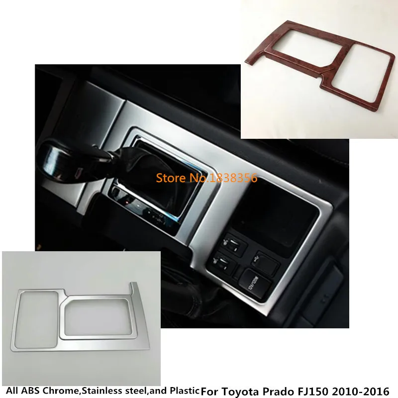 

For Toyota Prado FJ150 2010 2011 2012 2013 2014 2015 2016 Car Stick ABS Chrome Middle Front Shift Stall Paddle Cup Frame Trim