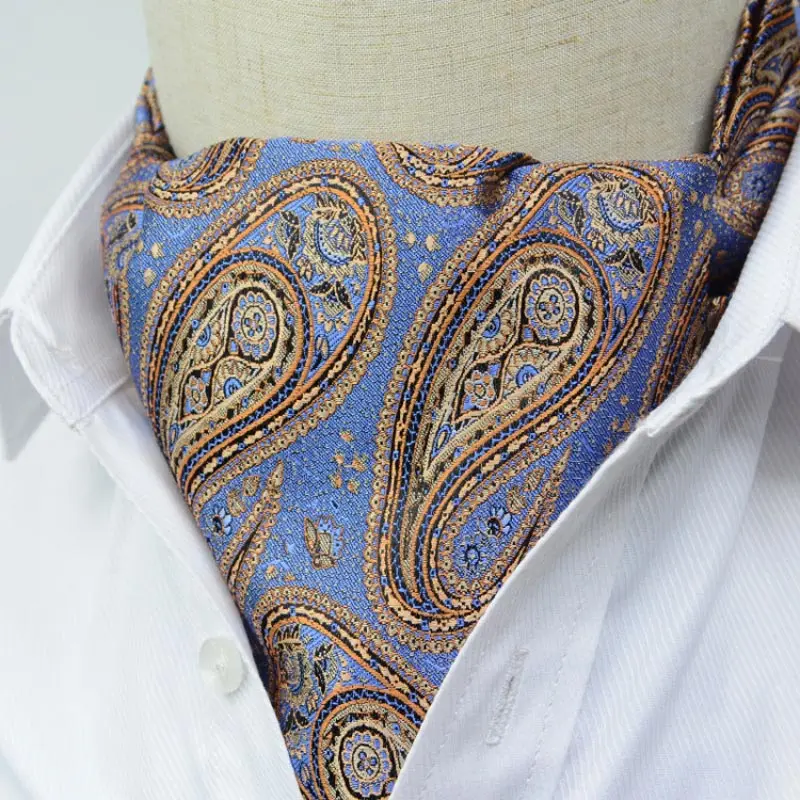 YISHLINE мужской галстук Аскот винтажный цветочный Пейсли формальный Шелковый
