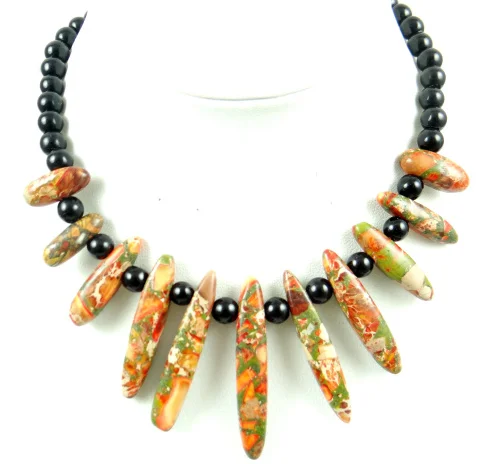 Ожерелье из драгоценных камней ручной работы L8 камень осадочной породы |