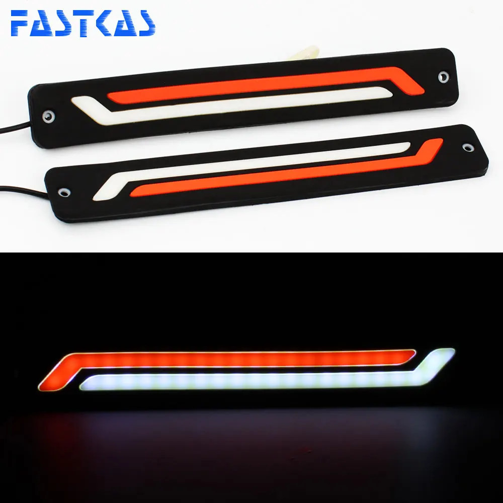 Дневные ходовые огни светильник 100% Водонепроницаемый LED DRL Белый Оранжевый Цвет