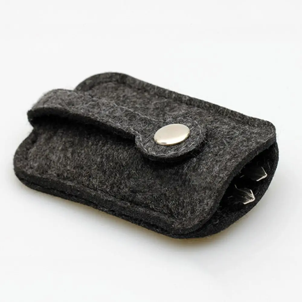 NEW 1Pcs Fashion Car Key Bag Wallet Purse Woolen Felt Keychain Holder Pocket Keys Organizer Pouch Case Bag for Men Housekeeper images - 6