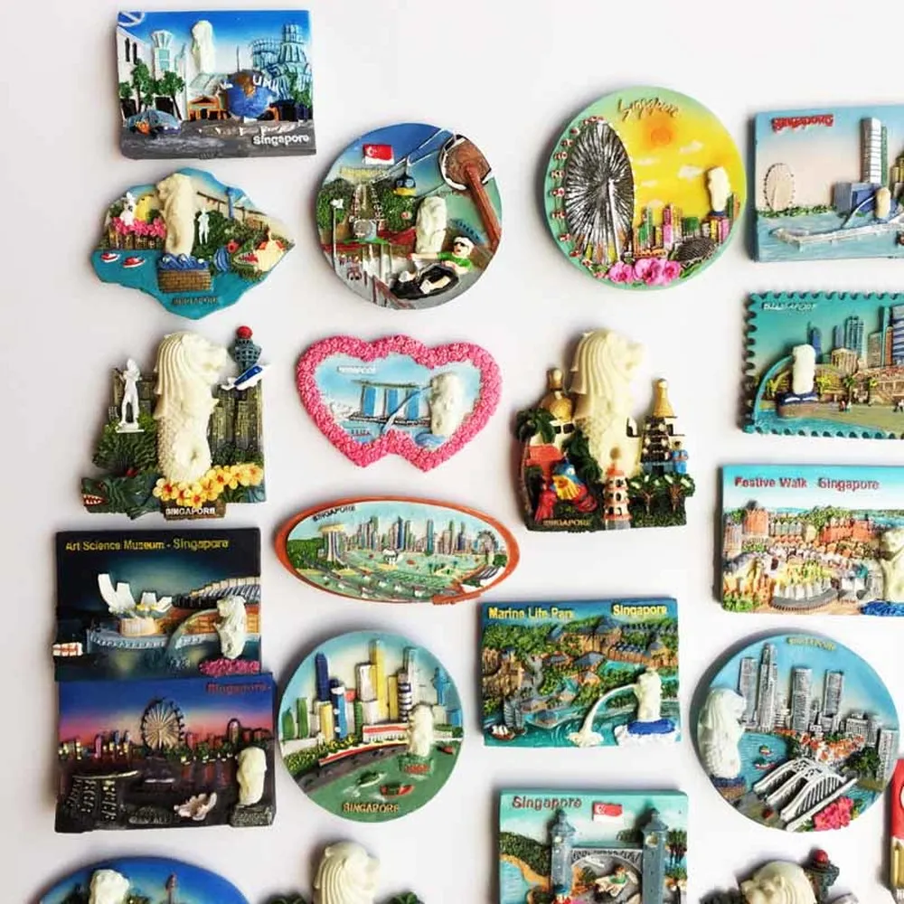 

Singapore Attractions Travel Souvenirs Fridge Magnets Fluorescent Magnetic Refrigerator Stickers Decoration Gifts