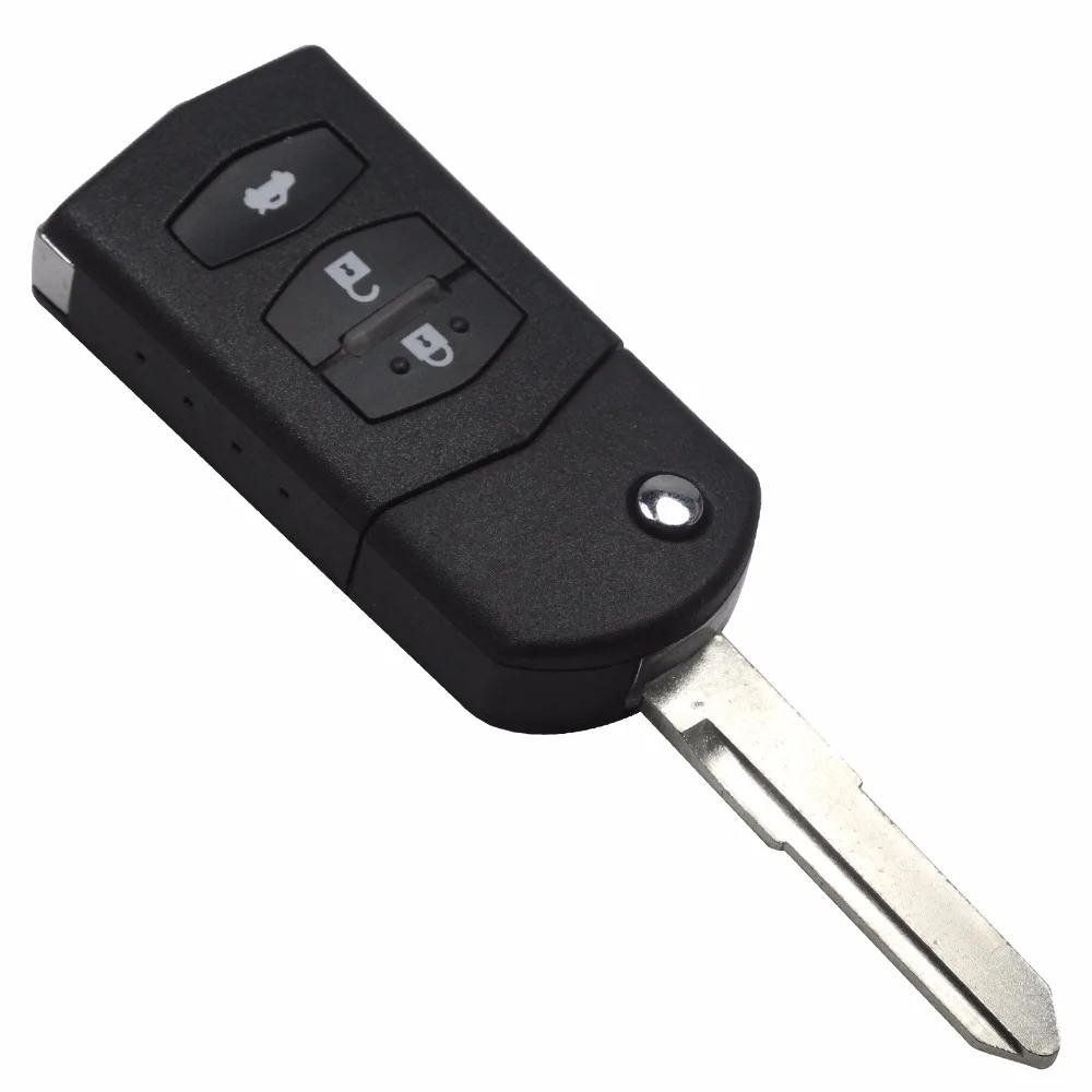 jingyuqin 3 Buttons Key Shell Cover Styling For Mazda 2 5 6 RX8 MX5 Flip Remote Case Fob Replacement BTN no Logo | Автомобили и