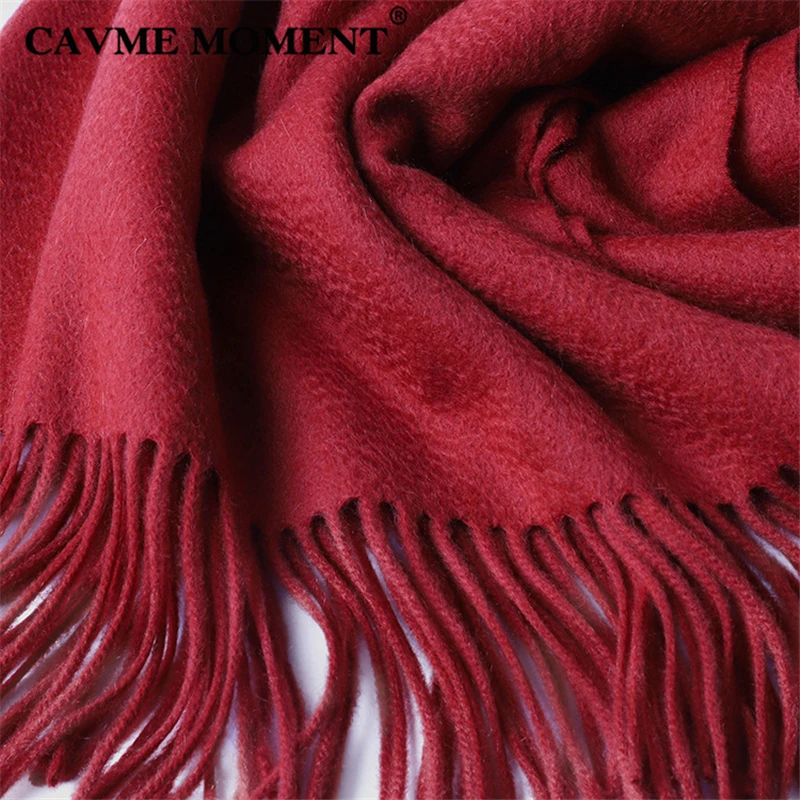 Кашемировый шарф для женщин и мужчин CAVME 100% женские мужские шарфы однотонные