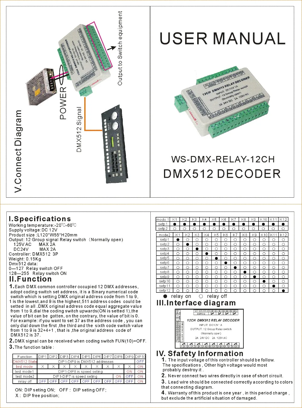 12 канальный релейный переключатель DMX512 Контроллер 12CH выход декодер диммер|dmx512
