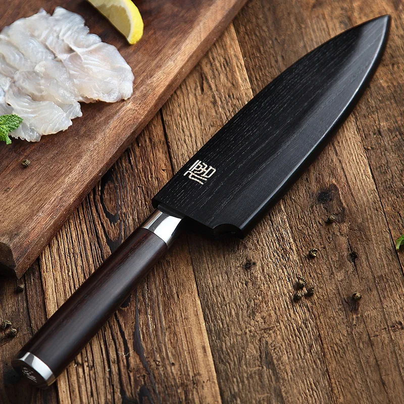 XINZUO 180 мм Gyuto нож X5Cr15MoV из нержавеющей стали в японском стиле Deba Филейный нож с рыбьей головкой кухонные ножи с черной ручкой