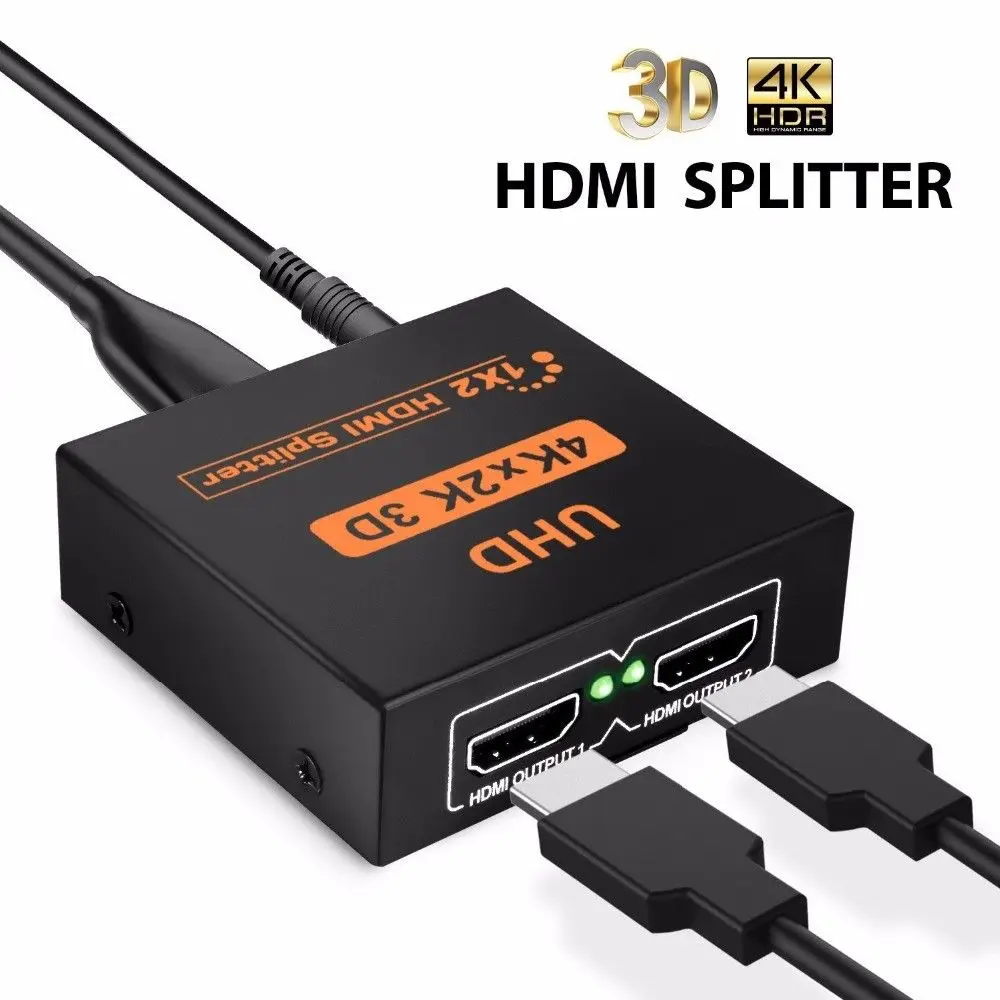 Ultra HD 4K 4 портовый HDMI сплиттер 1x2 1x4 ретранслятор усилитель 1080P 3D 1 in 4 out
