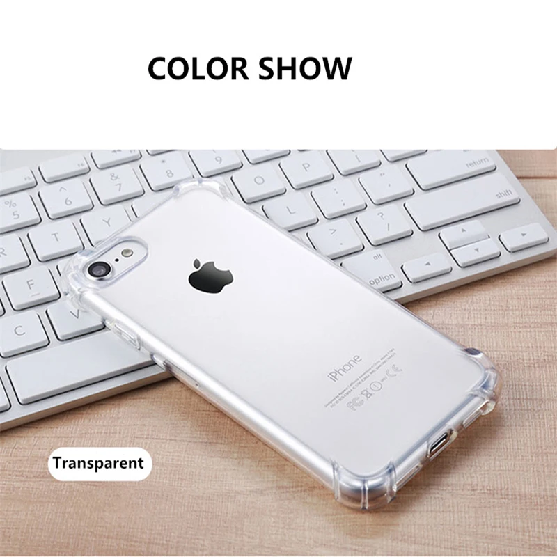 Прозрачный защитный чехол с воздушной подушкой для iPhone 7 8 XR XS Max телефона из