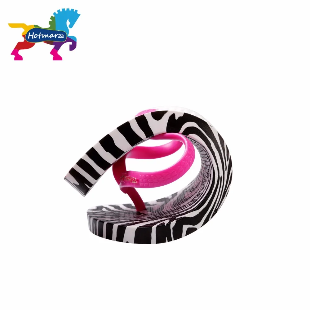 Hotmarzz женские шлепанцы с принтом зебры пляжные летние сандалии на плоской