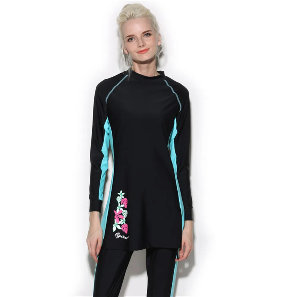 Новый Мусульманский купальник женский с консервативным принтом для пляжа взрыв