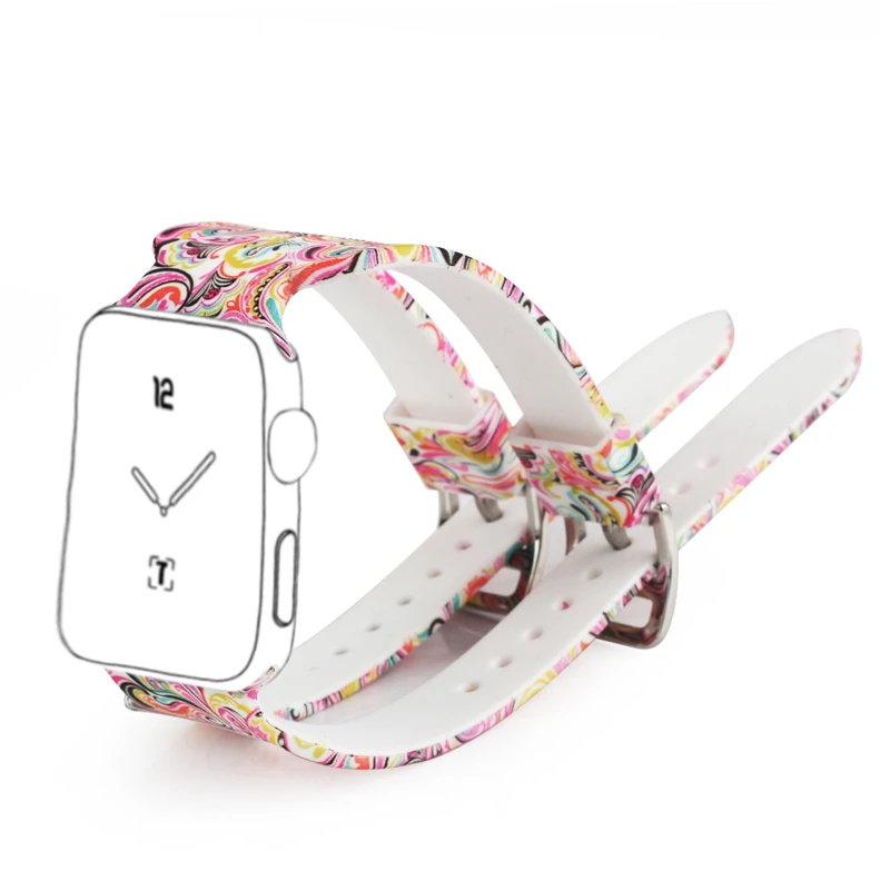 Bemorcabo для Apple Watch Band мягкий силиконовый спортивный стиль мужчин и женщин ремешок