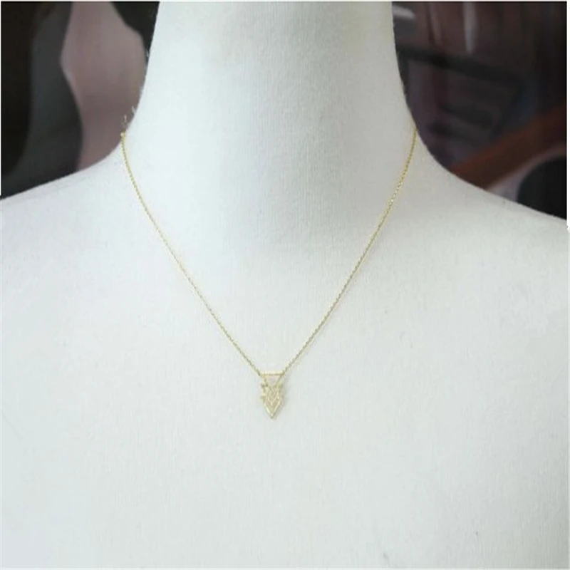 Модный простой 3 треугольный кулон цепочка для ключицы треугольное ожерелье