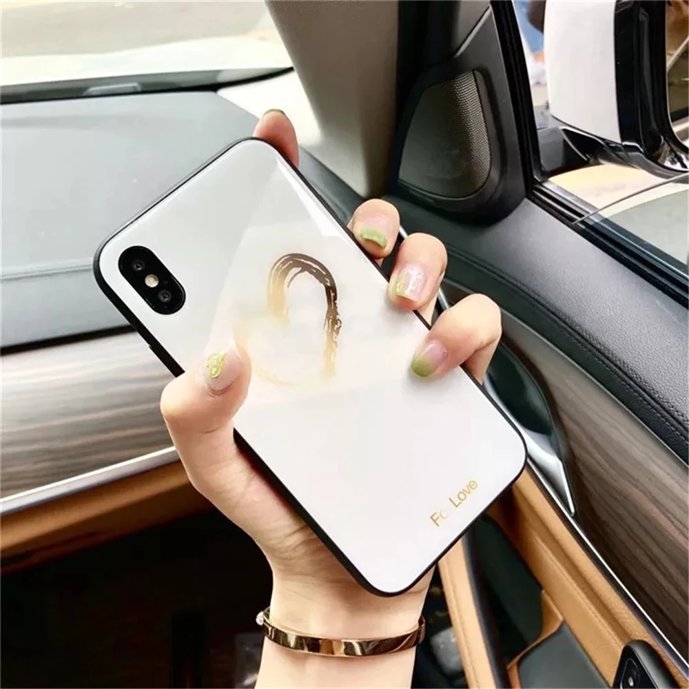 Оригинальный мобильный телефон чехол для IPhone X Iphone 6 S 7 8 плюс мода в форме сердца