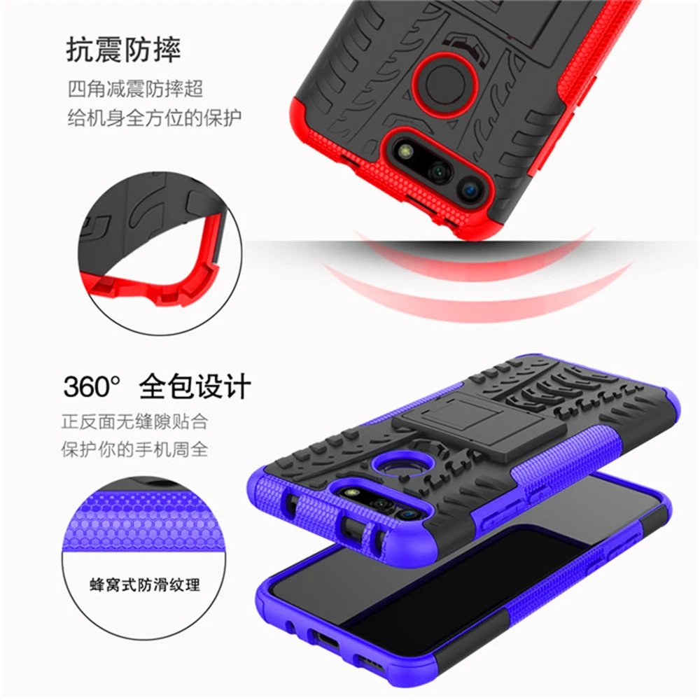 For Huawei Honor V20 8A 8C 8X Max 10 Lite Nova 4e 3i Case Hard Plastic Soft Silicone Hybrid Armor Stand PC + TPU Phone Cover | Мобильные
