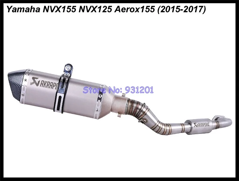 Мотоцикл слипоны для Yamaha NVX 155 125 AEROX155 NVX155 полная выхлопная система Akrapovic Подключение трубы Hearder с глушителем