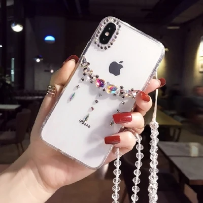 Мягкий чехол со стразами для Huawei P40 P10 P20 P30 Lite Plus Mate 10 20 Pro | Мобильные телефоны и