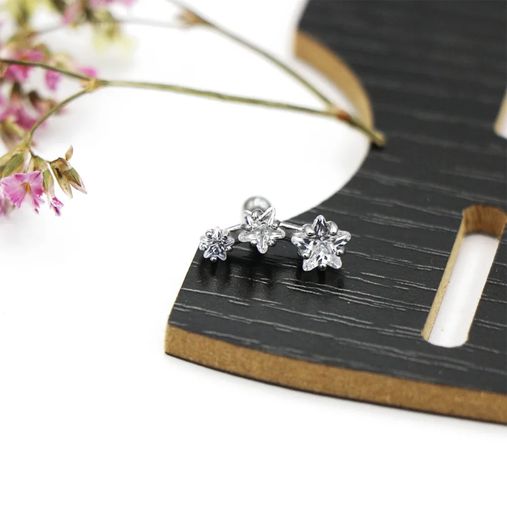 Stainless Steel Star Ear Daith Piercing Zircon Cuff J | Украшения и аксессуары