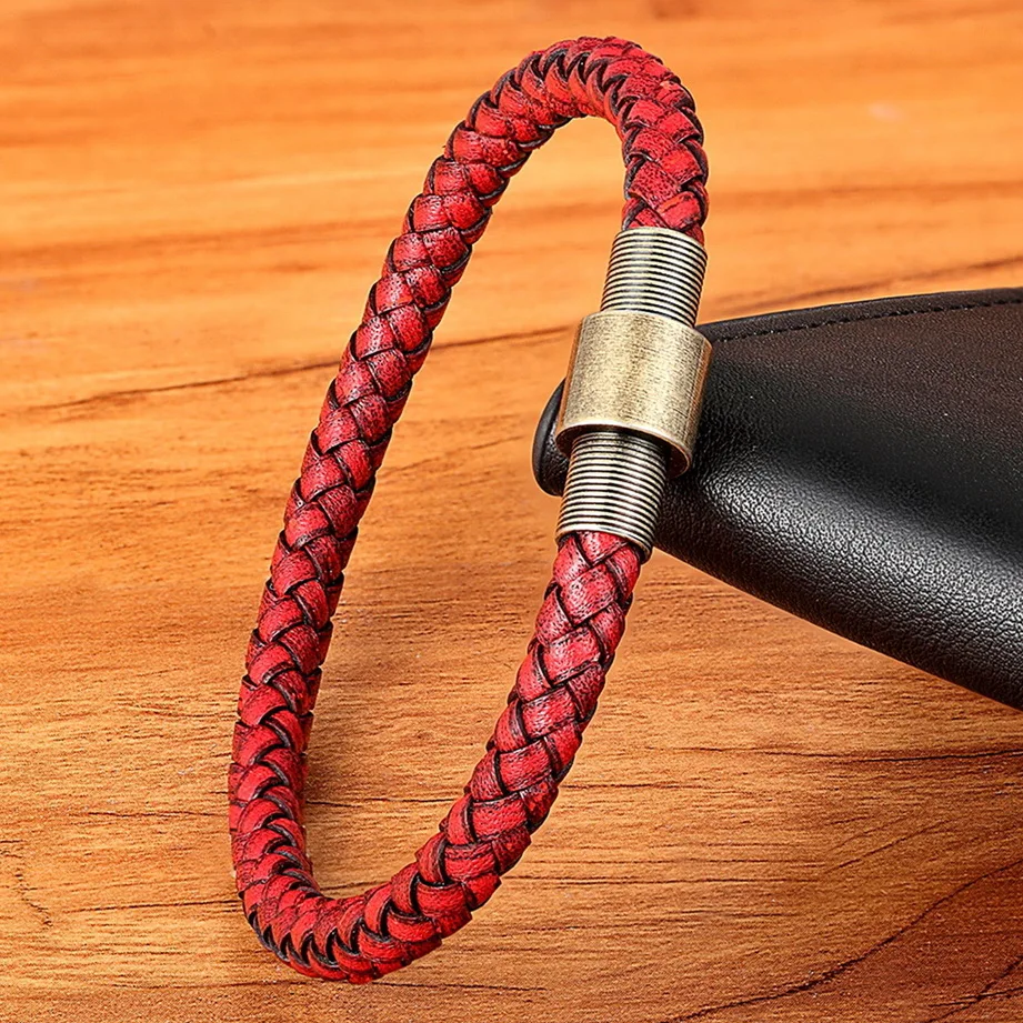 Винтажные браслеты в стиле панк из натуральной кожи 6 мм|Браслеты-манжеты| |