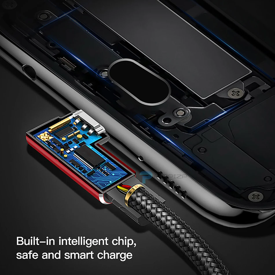 90 градусов 2.4A Micro Usb кабель для быстрой зарядки Samsung Galaxy Huawei Xiaomi кабели мобильных