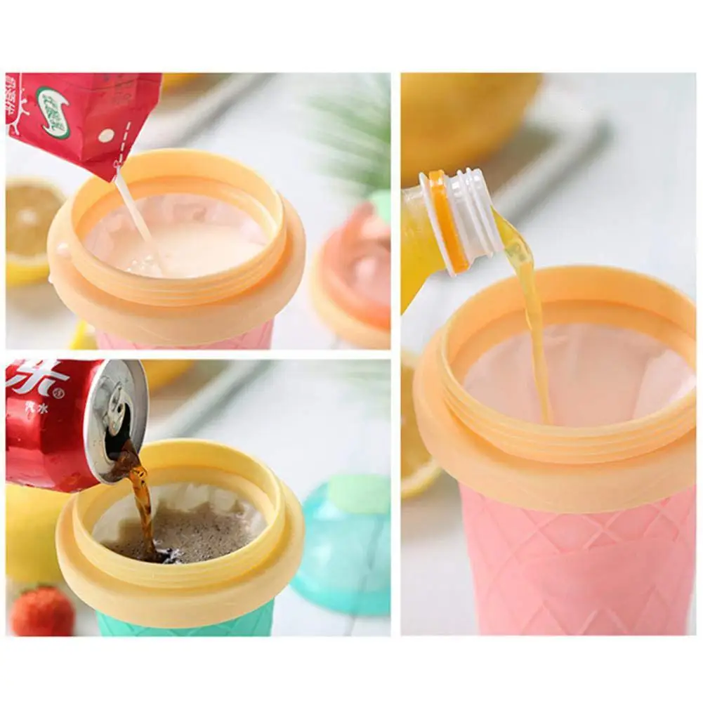Смузи креманка DIY самодельный двойной слой мороженое емкость для смузи детей