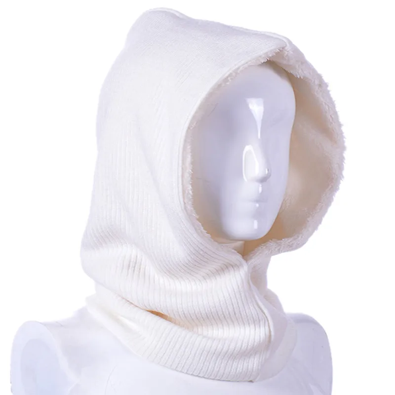 white Зимние женские и мужские вязаные шапки бини шарф для мальчиков Skullies Beanies Зимние плюшевые шапки для мужчин и женщин шапки Gorras Bonnet маски шапки - Color: white