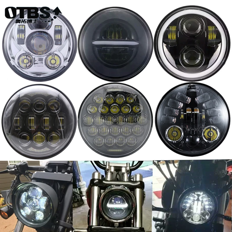 5 75 &quotсветодиодные фары 3/4 дюйма проектор мото для harley sportster Dyna Softail супер Glide